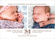 Initial Twins Photo Birth Announcements Image 3 of 5